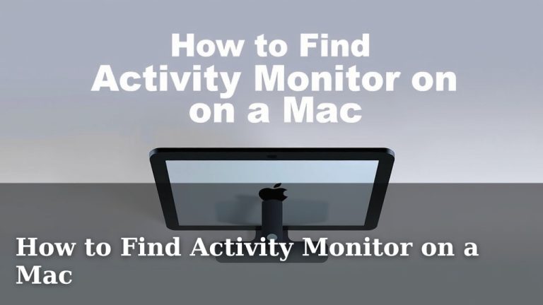 How to Find Activity Monitor on a Mac
