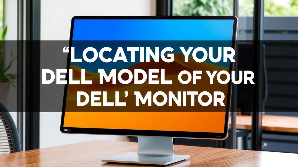 Locating Your Dell Monitor Model Number