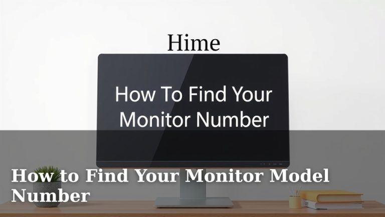 How to Find Your Monitor Model Number