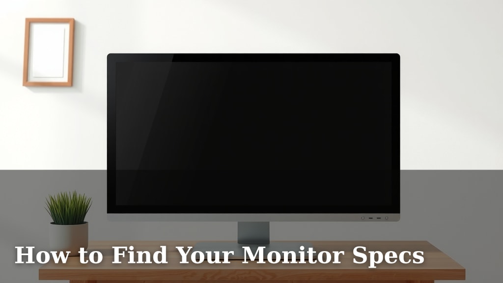 How to Find Your Monitor Specs