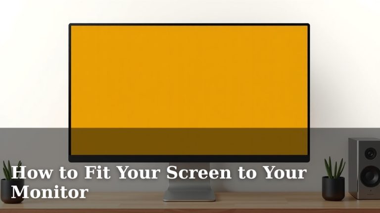 How to Fit Your Screen to Your Monitor