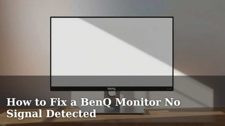 How to Fix a BenQ Monitor No Signal Detected