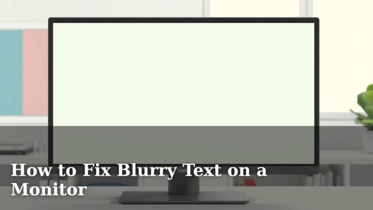 How to Fix Blurry Text on a Monitor