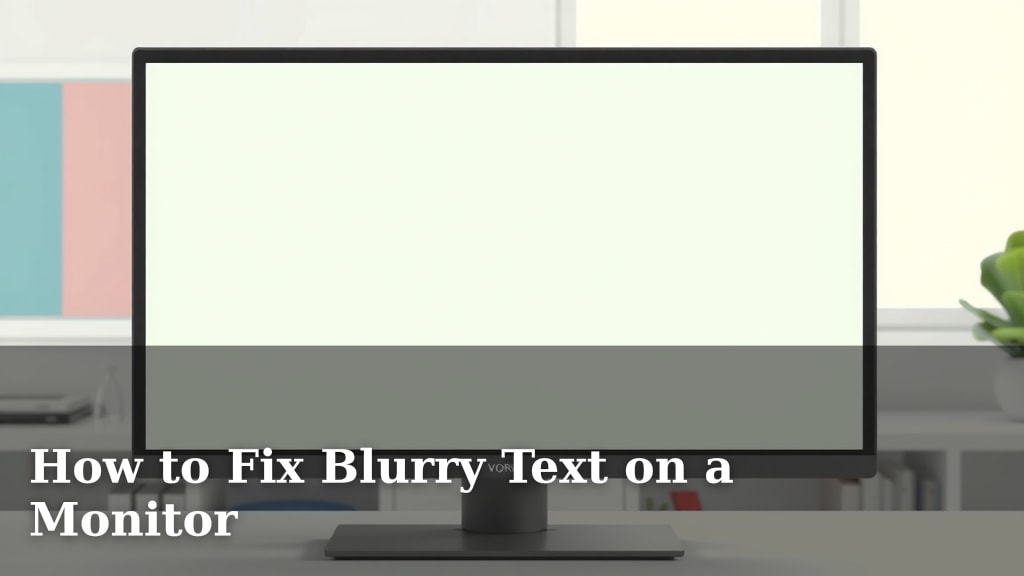 How to Fix Blurry Text on a Monitor