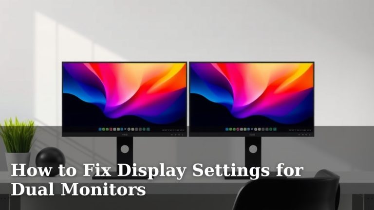 How to Fix Display Settings for Dual Monitors