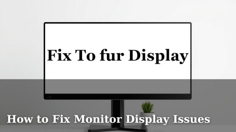 How to Fix Monitor Display Issues