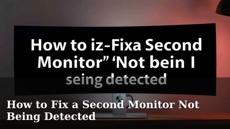 How to Fix a Second Monitor Not Being Detected