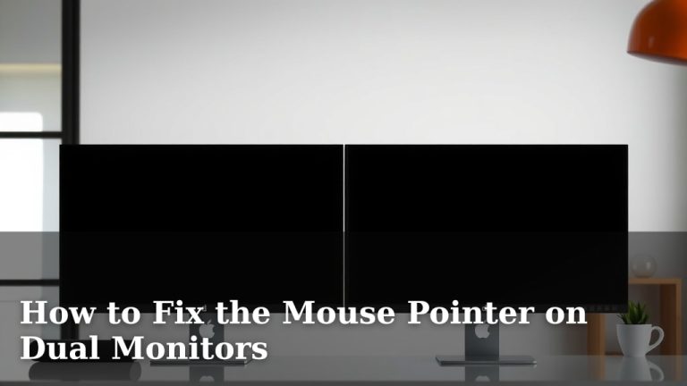 How to Fix the Mouse Pointer on Dual Monitors