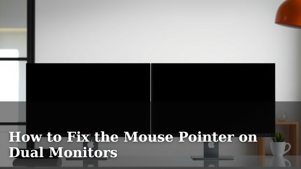 How to Fix the Mouse Pointer on Dual Monitors