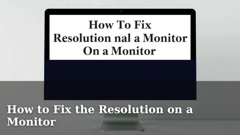 How to Fix the Resolution on a Monitor