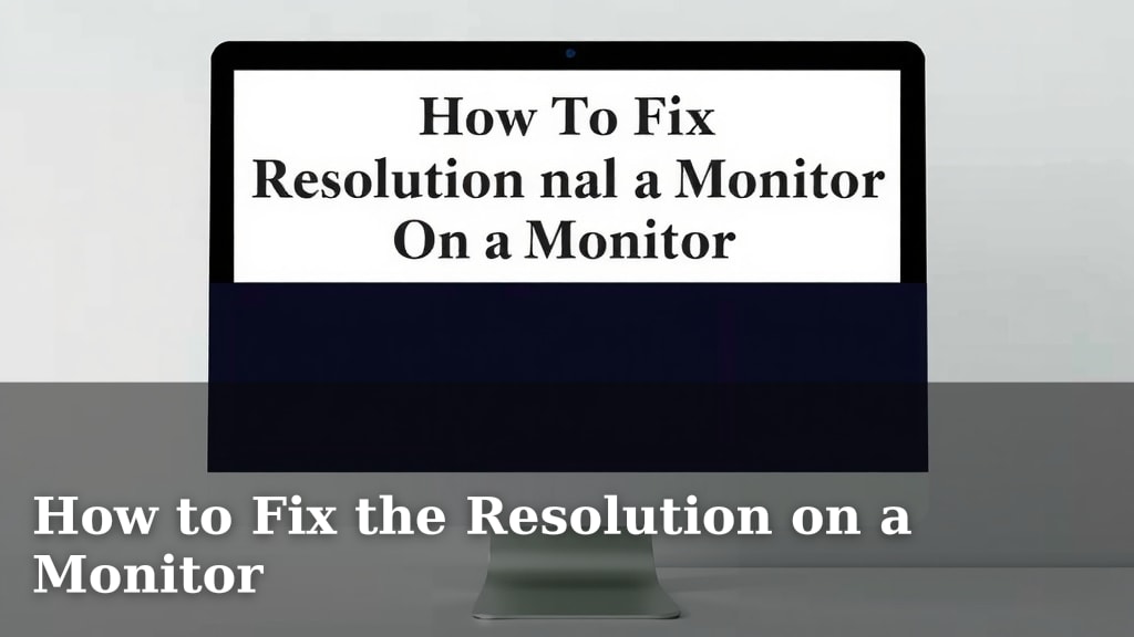 How to Fix the Resolution on a Monitor