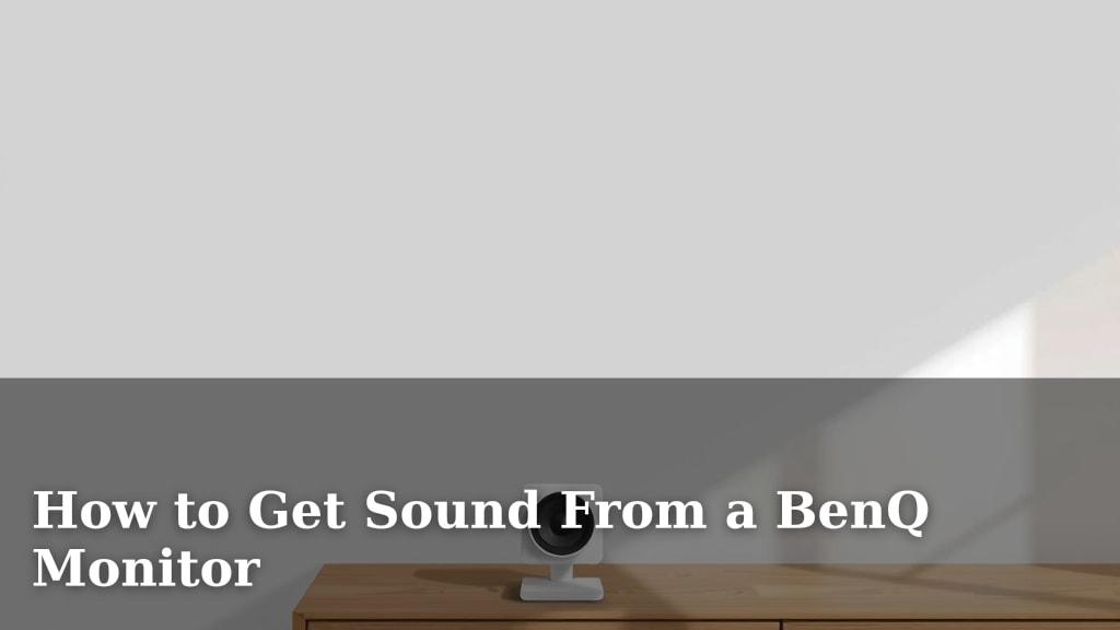 How to Get Sound From a BenQ Monitor
