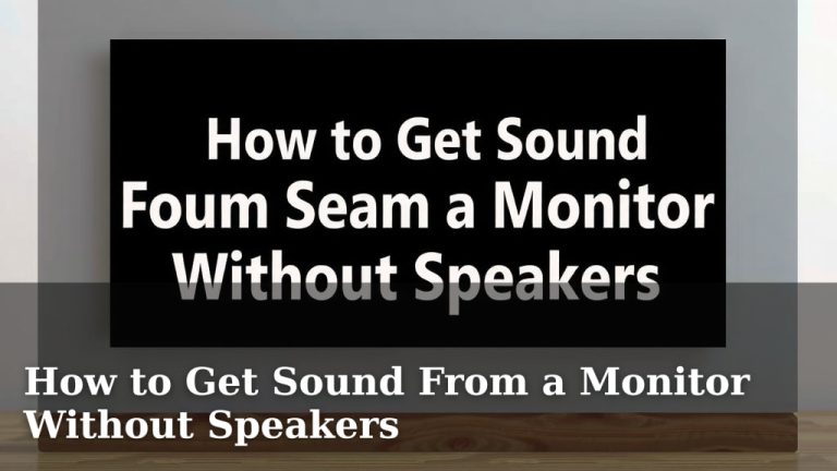 How to Get Sound From a Monitor Without Speakers