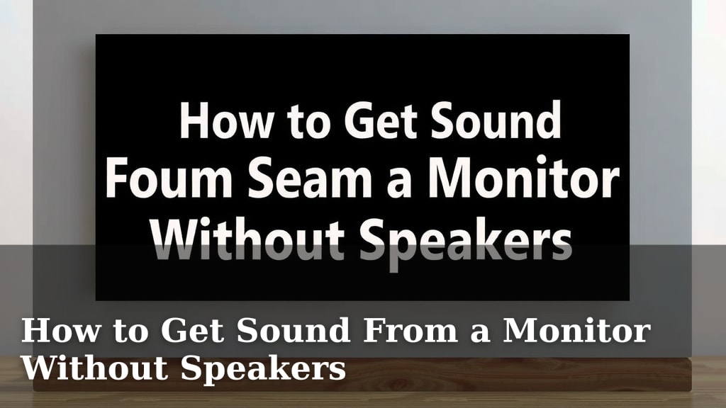 How to Get Sound From a Monitor Without Speakers