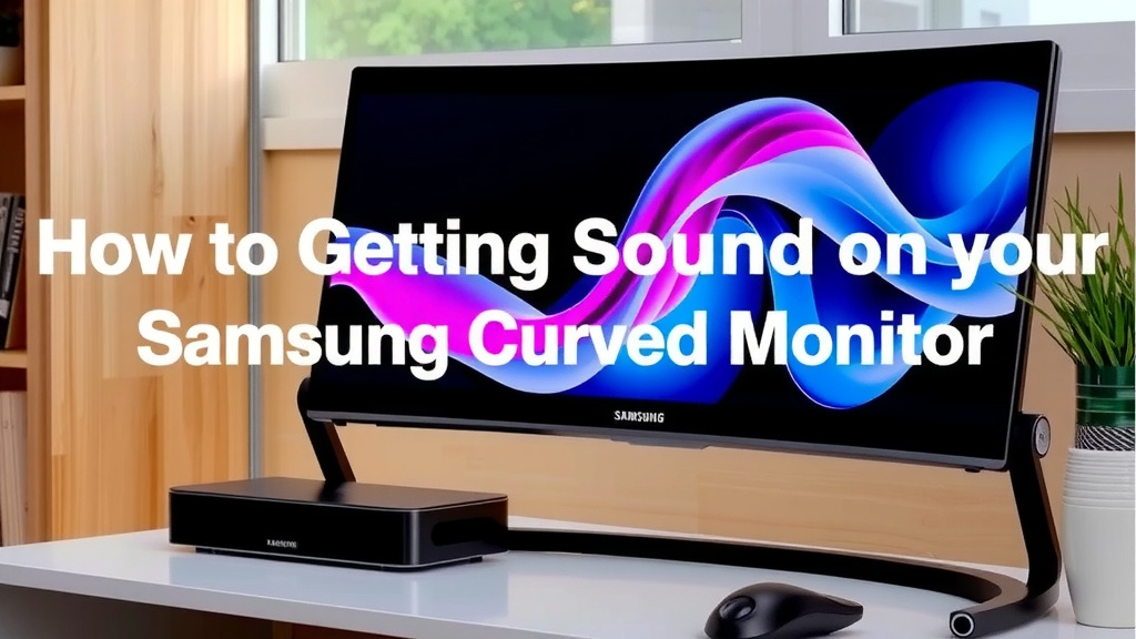 Getting Sound to Play on Your Samsung Curved Monitor