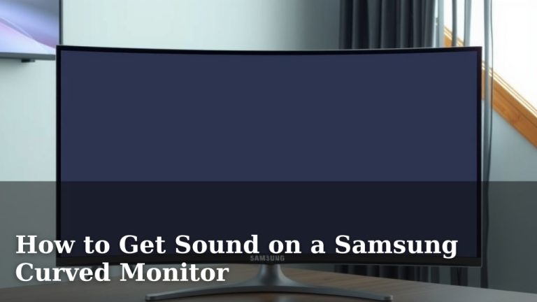 How to Get Sound on a Samsung Curved Monitor