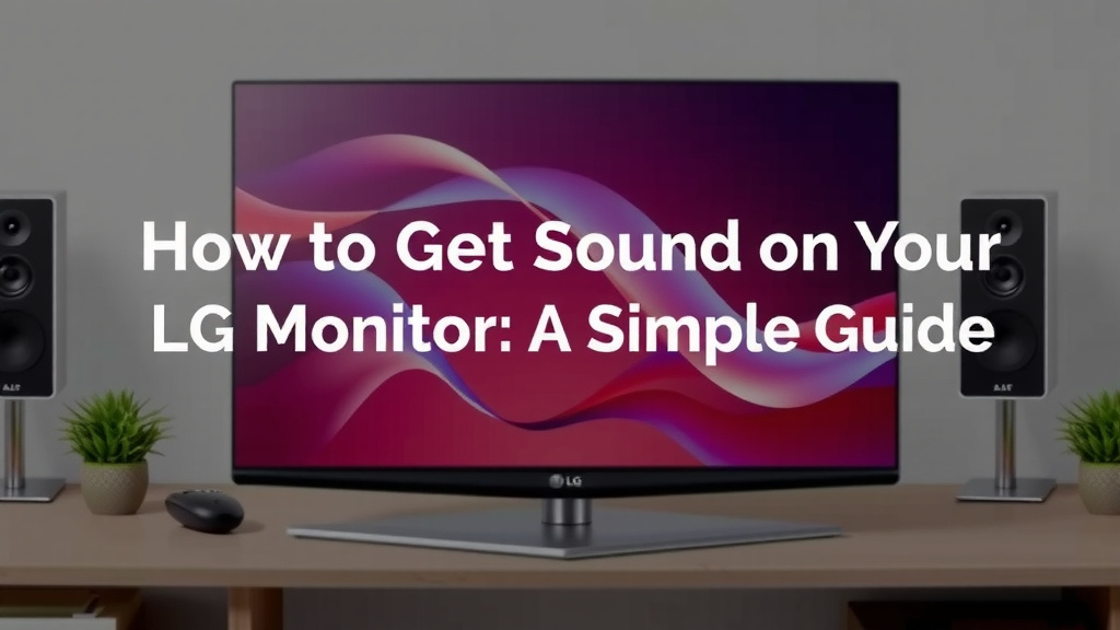 Getting Sound on Your LG Monitor: A Simple Guide