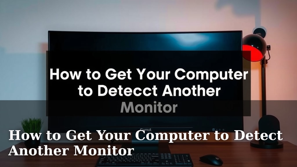 How to Get Your Computer to Detect Another Monitor