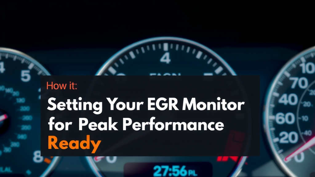 Setting Up Your EGR Monitor for Peak Performance