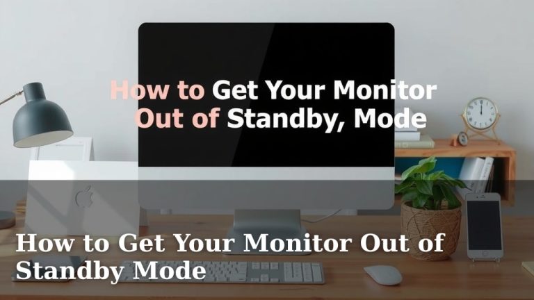 How to Get Your Monitor Out of Standby Mode