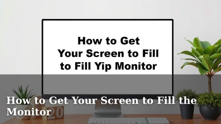 How to Get Your Screen to Fill the Monitor