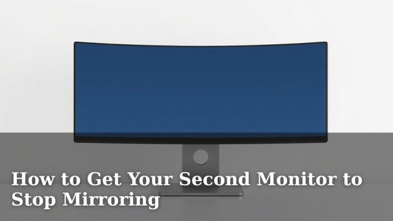 How to Get Your Second Monitor to Stop Mirroring