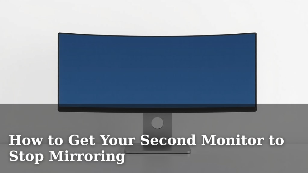 How to Get Your Second Monitor to Stop Mirroring