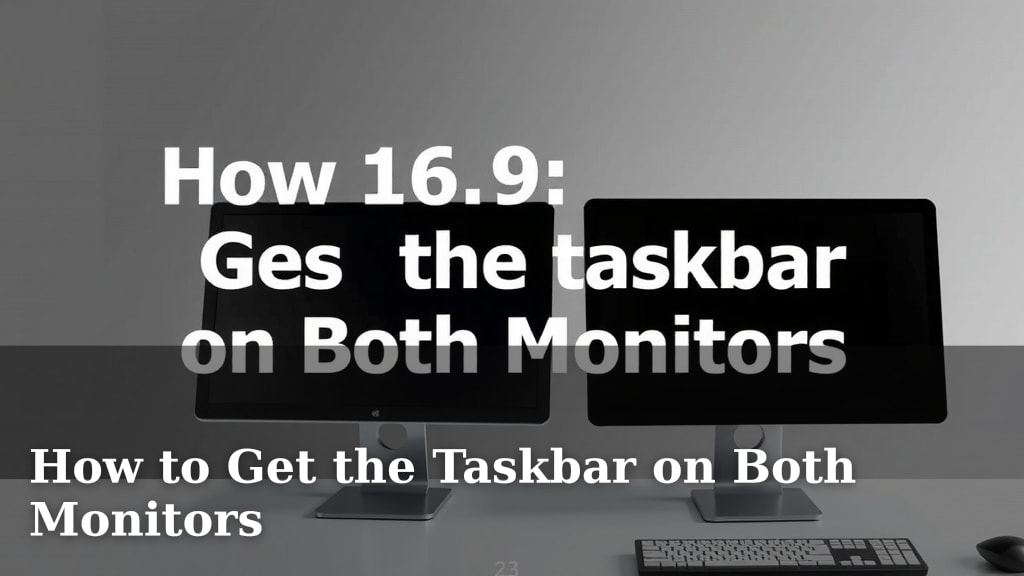 How to Get the Taskbar on Both Monitors