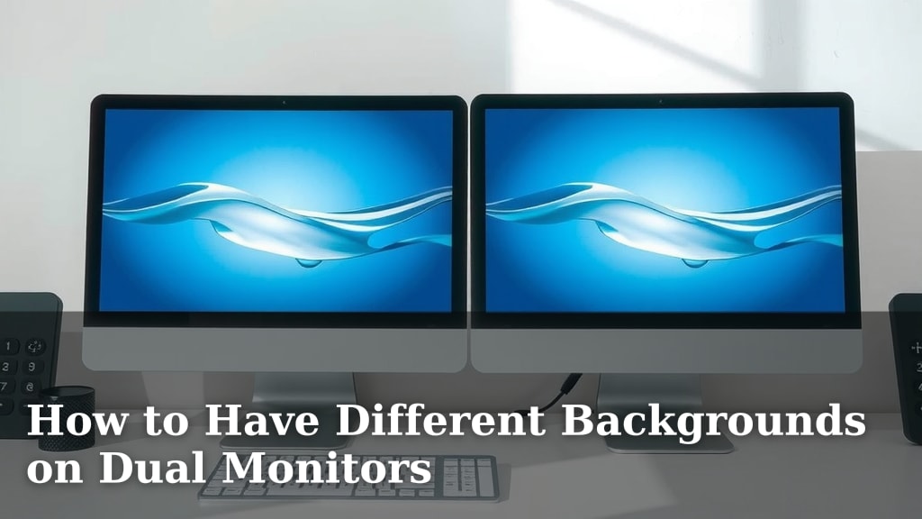 How to Have Different Backgrounds on Dual Monitors