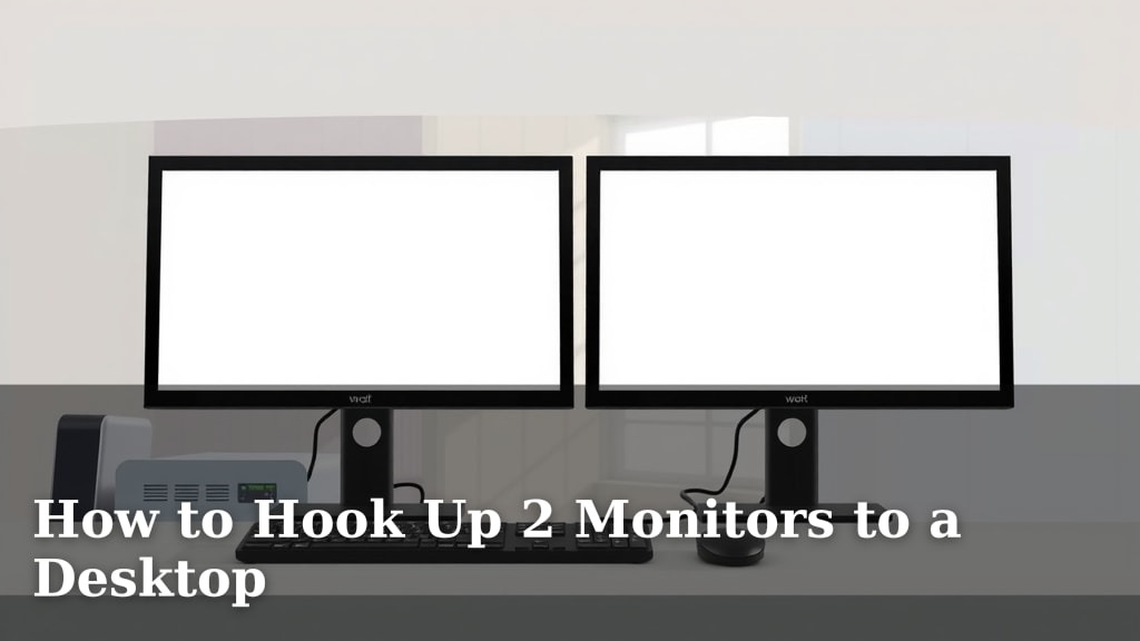 How to Hook Up 2 Monitors to a Desktop