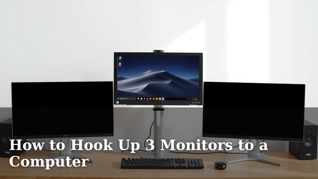 How to Hook Up 3 Monitors to a Computer