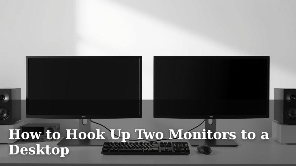 How to Hook Up Two Monitors to a Desktop