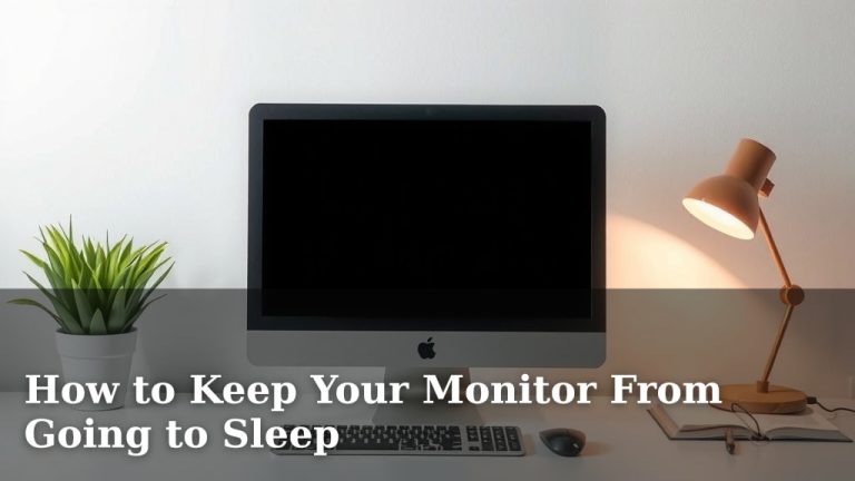 How to Keep Your Monitor From Going to Sleep