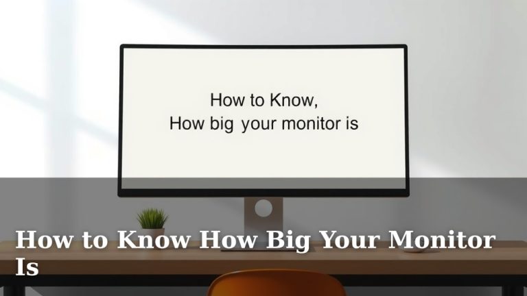 How to Know How Big Your Monitor Is