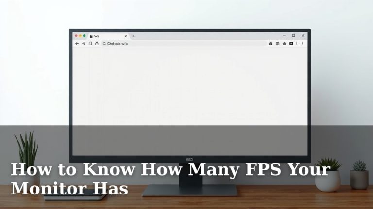 How to Know How Many FPS Your Monitor Has