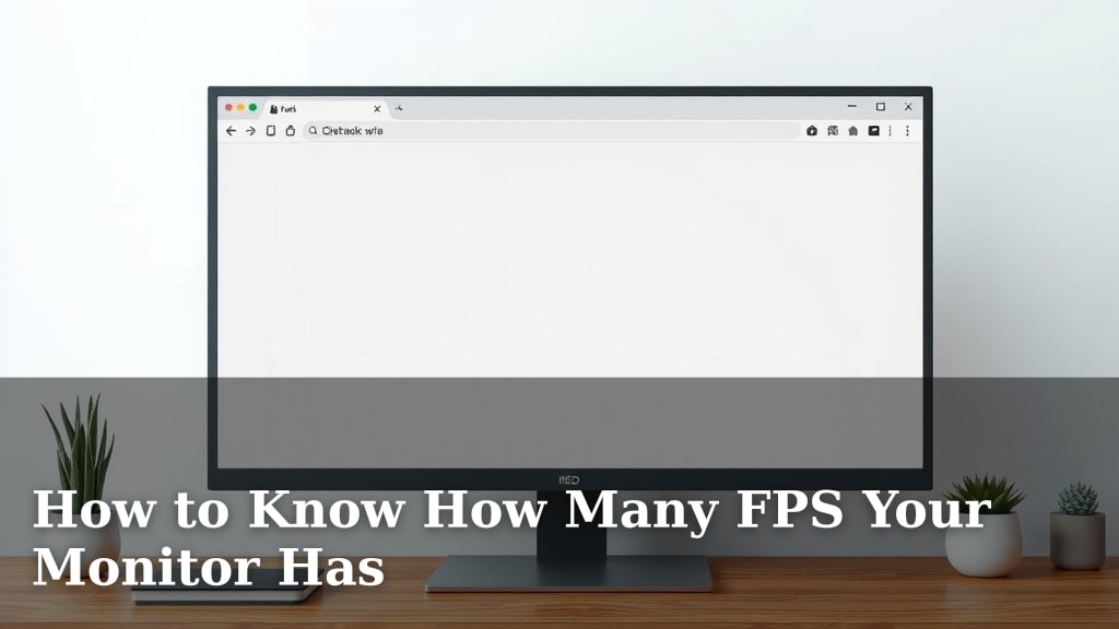 How to Know How Many FPS Your Monitor Has