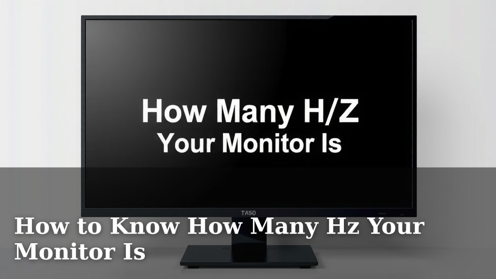 How to Know How Many Hz Your Monitor Is
