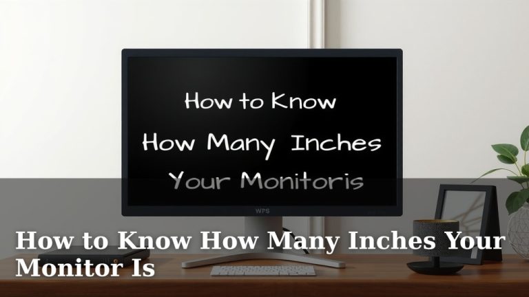 How to Know How Many Inches Your Monitor Is