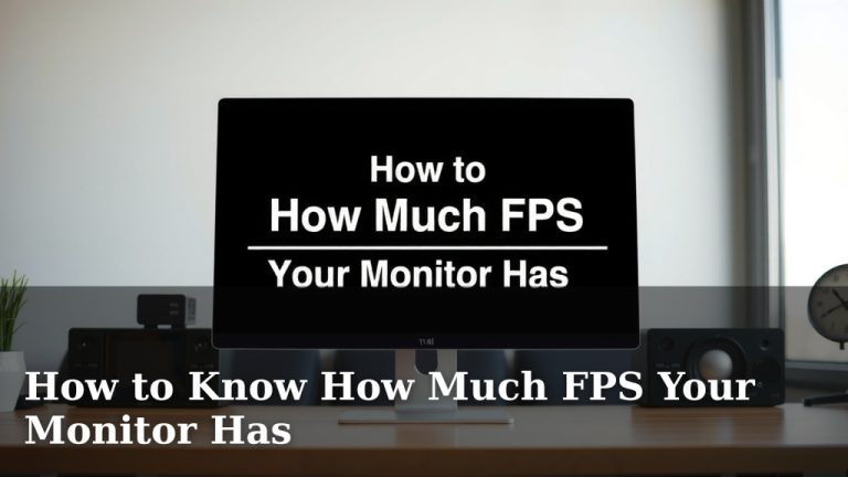 How to Know How Much FPS Your Monitor Has