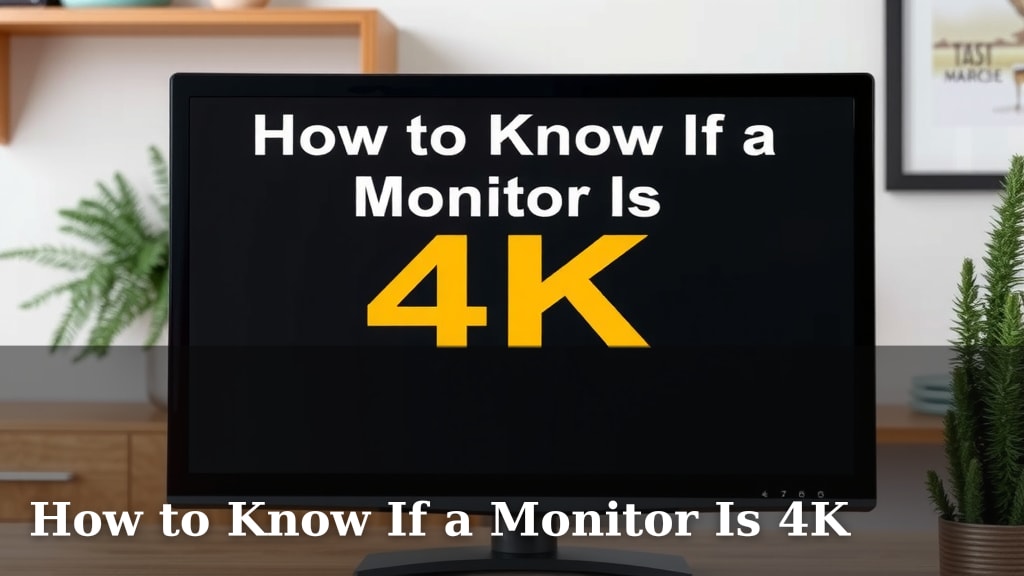 How to Know If a Monitor Is 4K