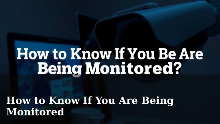 How to Know If You Are Being Monitored