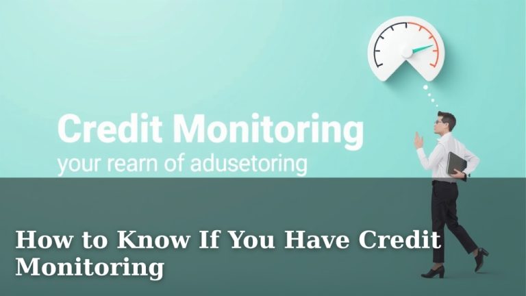How to Know If You Have Credit Monitoring