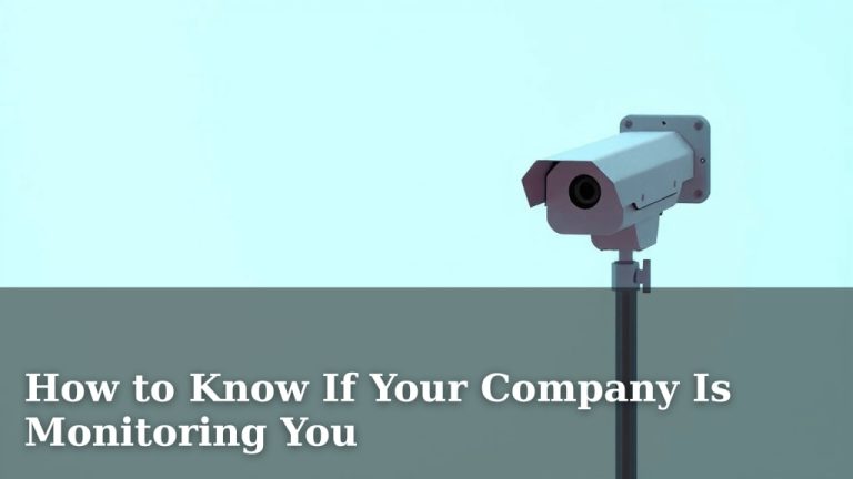 How to Know If Your Company Is Monitoring You