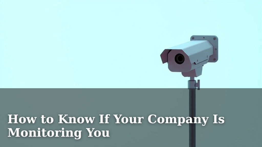 How to Know If Your Company Is Monitoring You