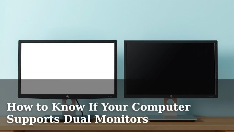 How to Know If Your Computer Supports Dual Monitors