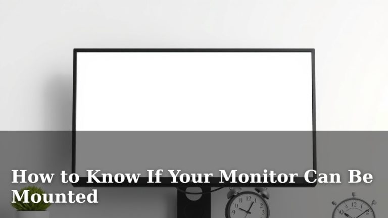 How to Know If Your Monitor Can Be Mounted