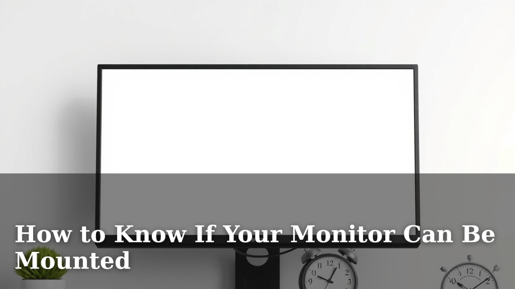 How to Know If Your Monitor Can Be Mounted