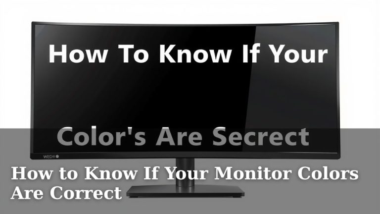 How to Know If Your Monitor Colors Are Correct