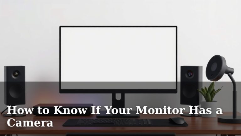 How to Know If Your Monitor Has a Camera