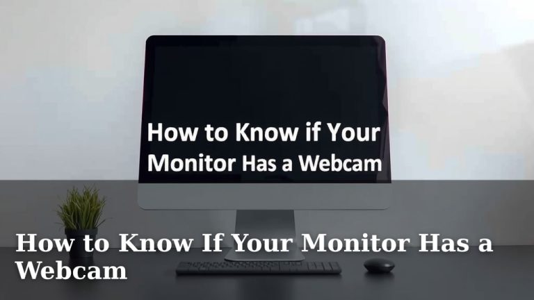 How to Know If Your Monitor Has a Webcam